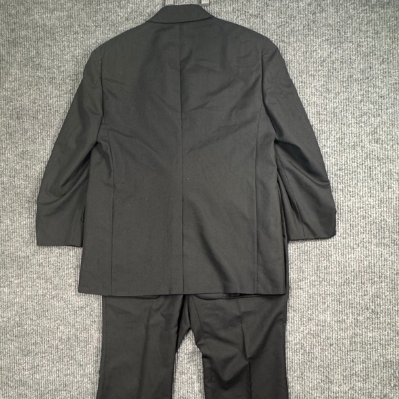 Vintage Hart Schaffner Marx 42R Suit Viracle Pinstripe Wool Gray 2-Piece USA - Picture 7 of 16